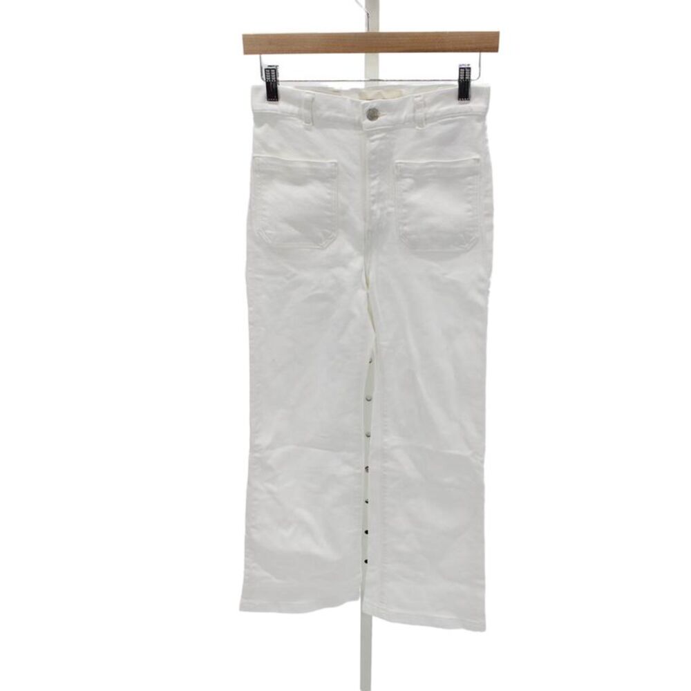 Jeanerica Women Wide-Leg Jeans White High Rise Cotton Blend Size 25